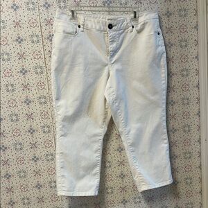Coldwater Creek Women's White Jean Capris size 14P